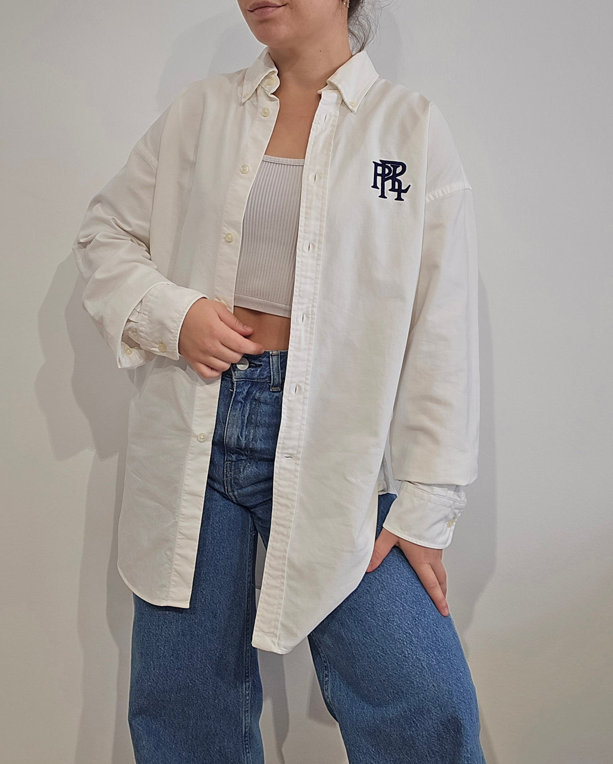 Chemise blanche brodé RLR - L