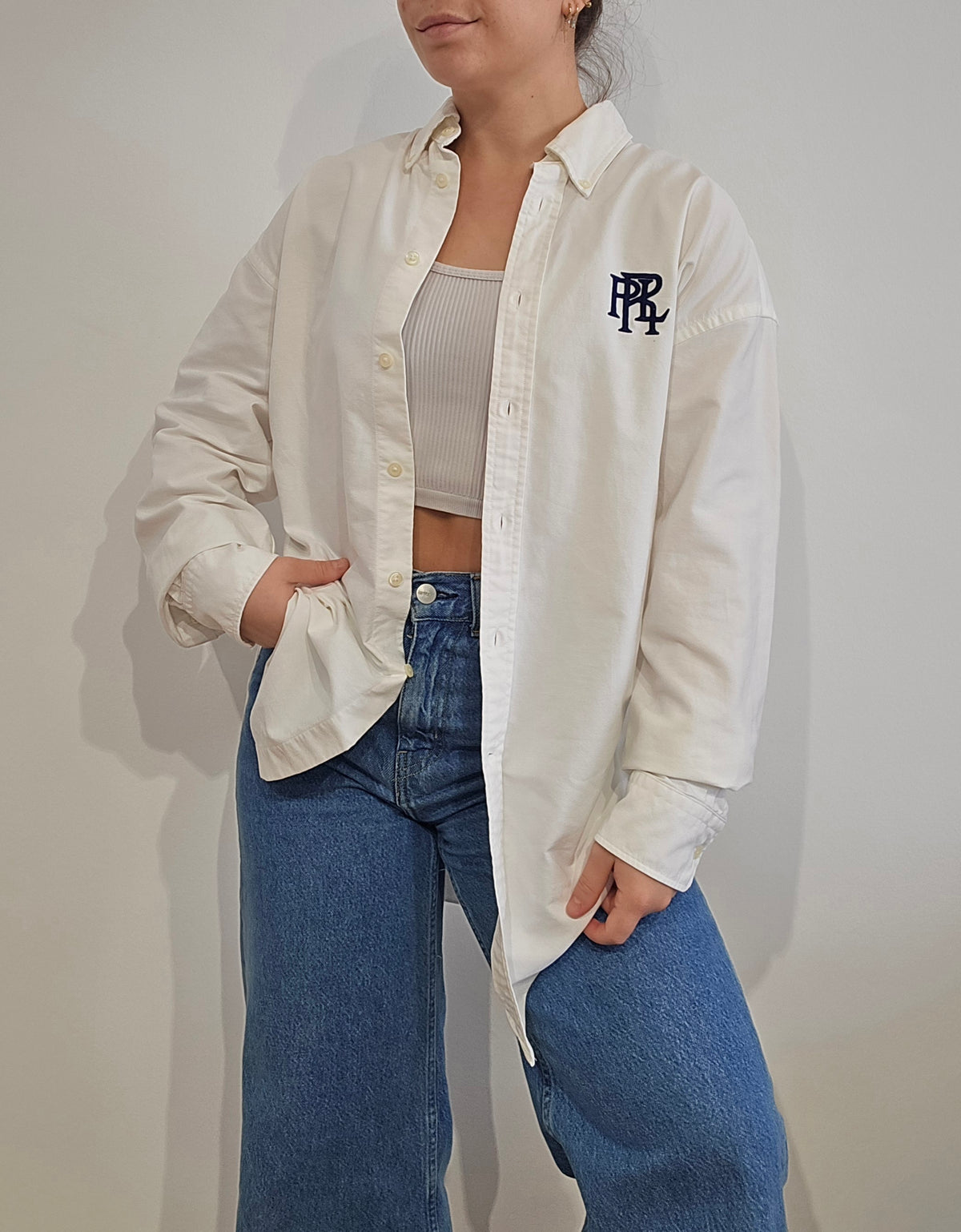 Chemise blanche brodé RLR - L