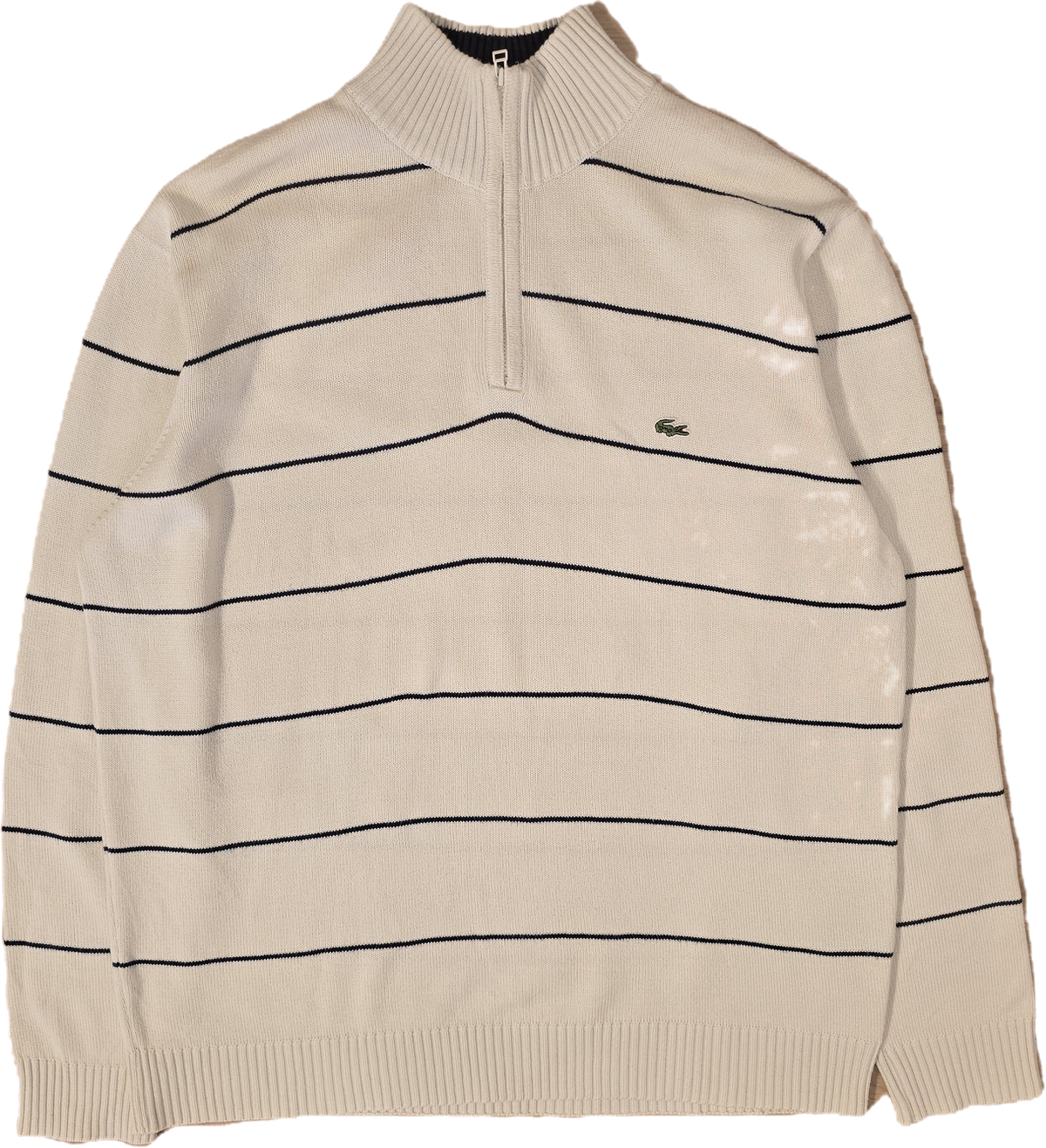 Pull camionneur beige à rayures - L
