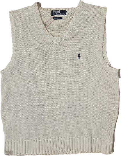 Pull sans manches crème  - M