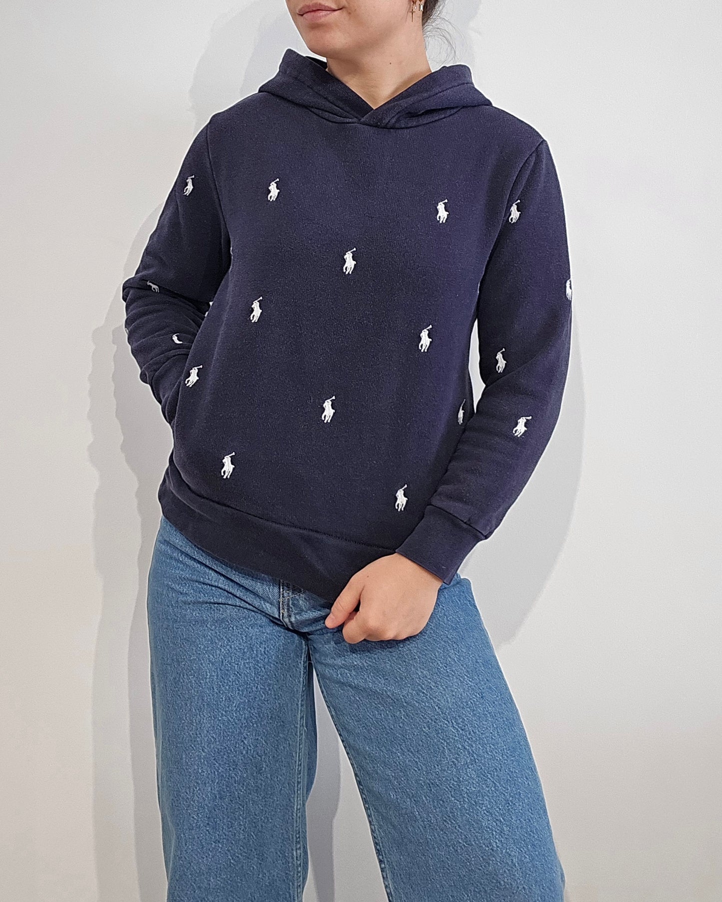 Sweat à capuche marine - XS