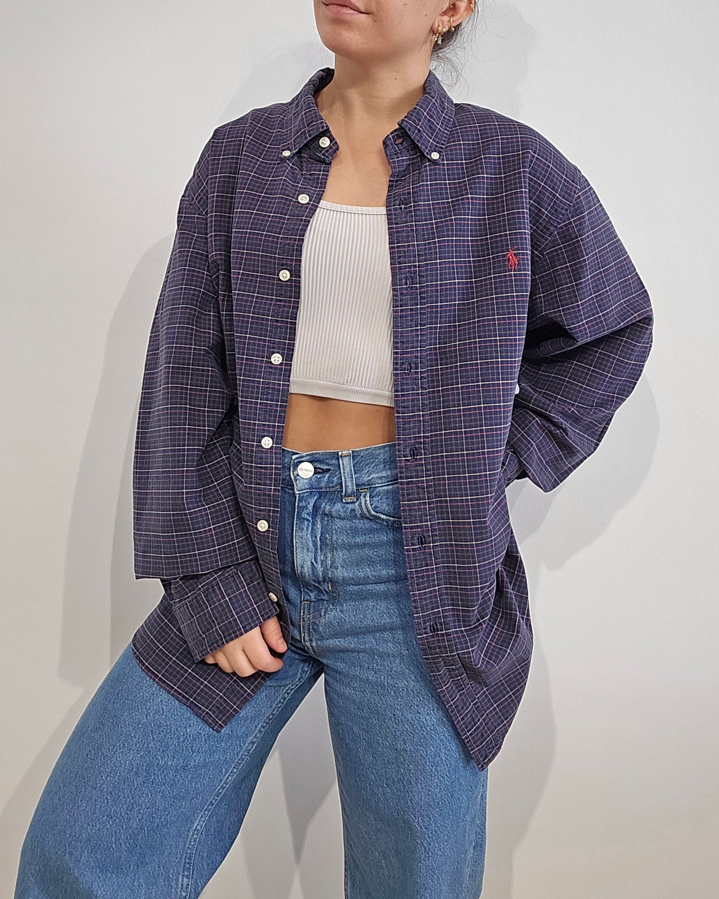 Chemise en coton à carreaux - XL