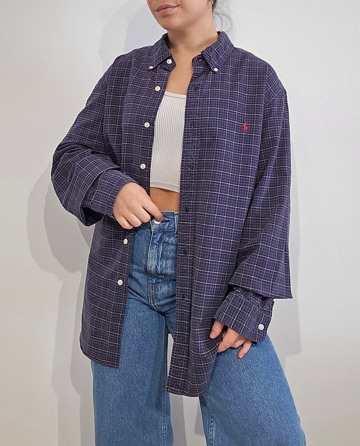 Chemise en coton à carreaux - XL