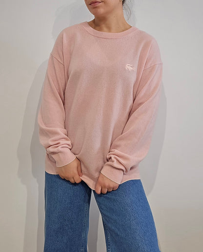Pull en laine doux rose moderne - XL