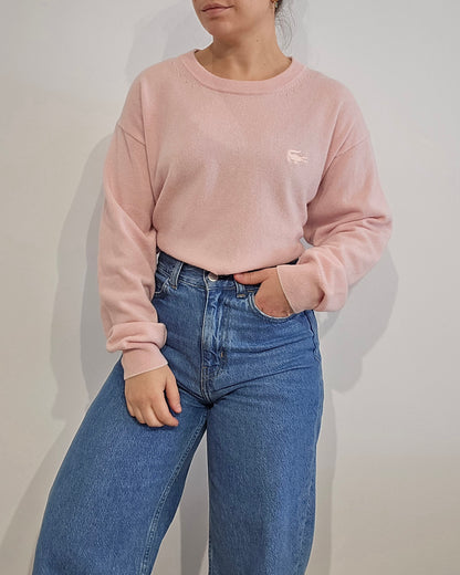 Pull en laine doux rose moderne - XL