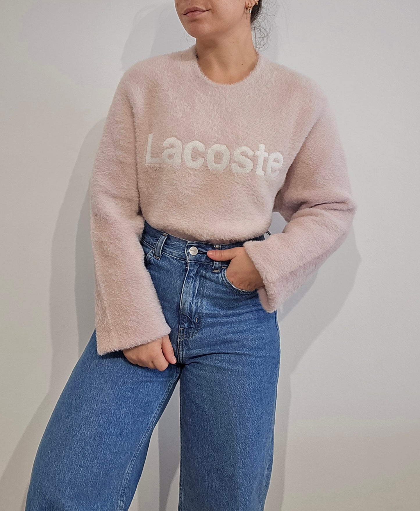 Pull en moumoute douce rose clair - L/XL
