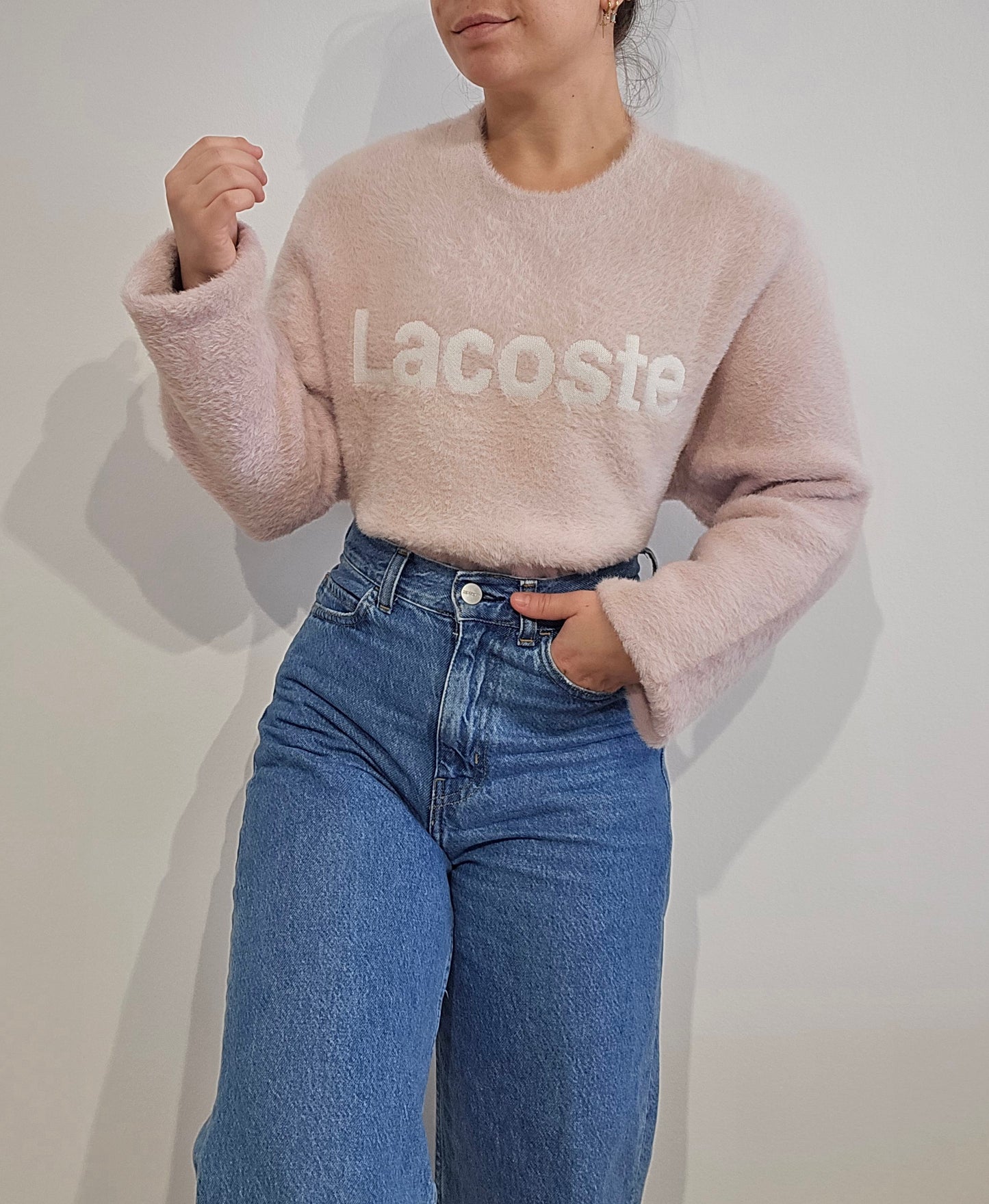 Pull en moumoute douce rose clair - L/XL
