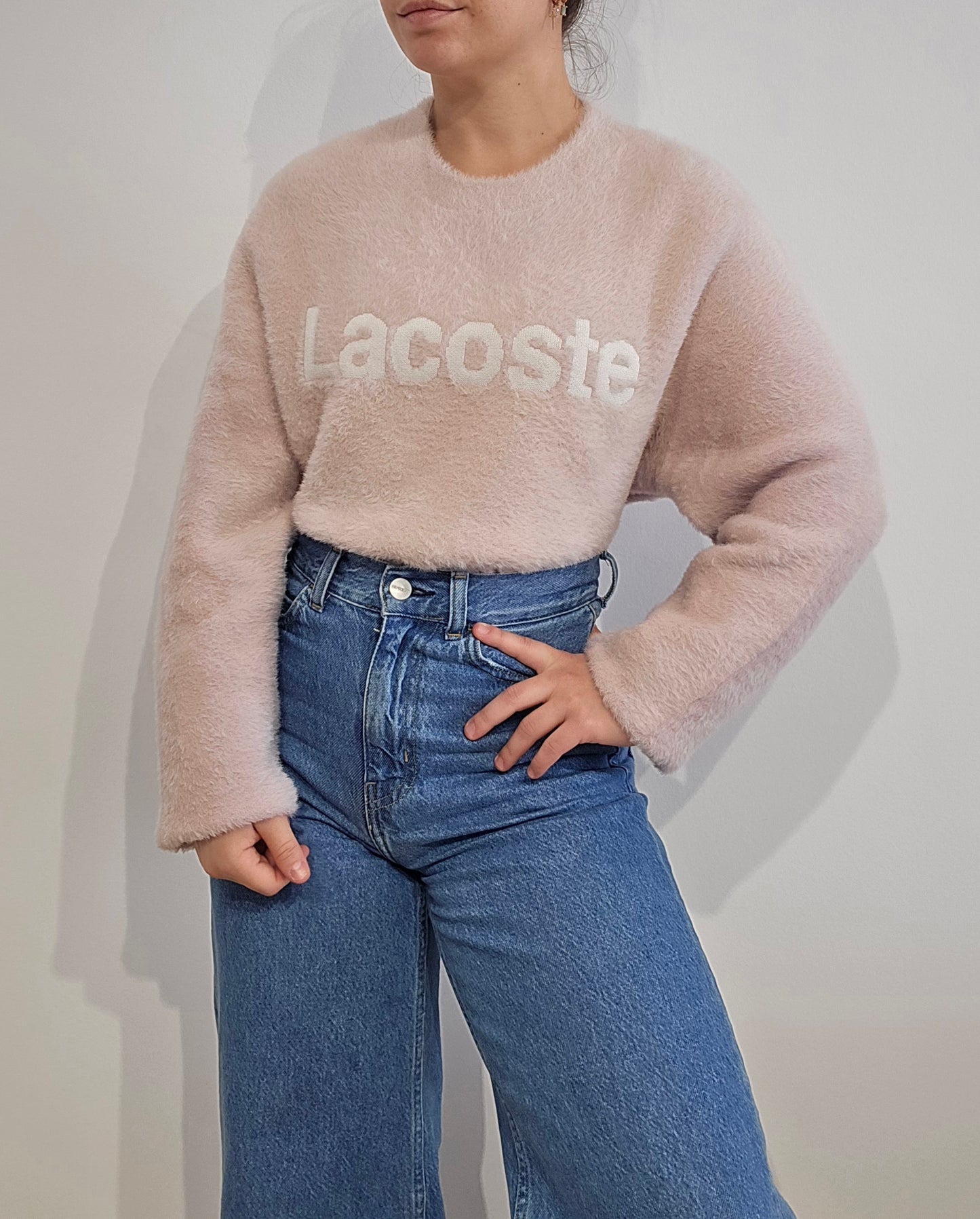 Pull en moumoute douce rose clair - L/XL