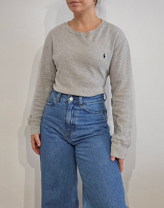 Pull léger en coton gris - S/M