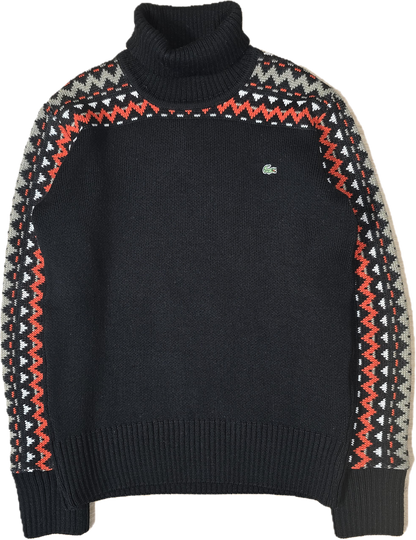 Pull col roulé noir à motifs - XS
