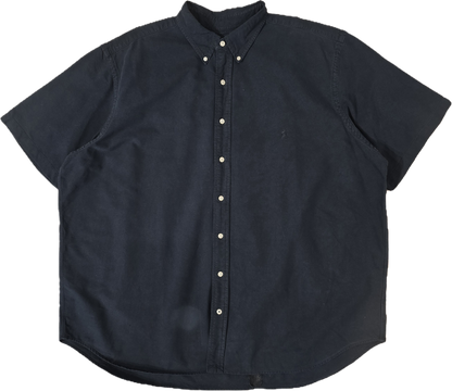 Chemise unie en coton noir - XXL