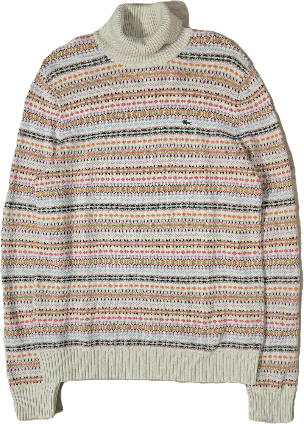Pull en laine col roulé à motifs des années 90' - XL/XXL