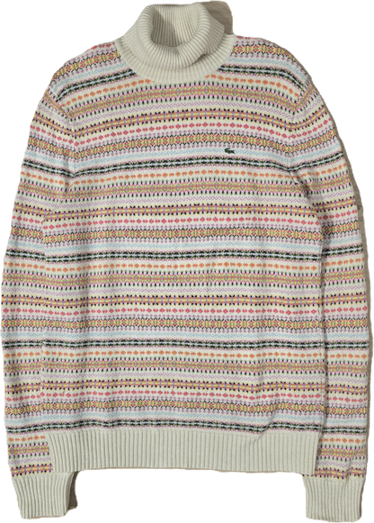 Pull en laine col roulé à motifs des années 90' - XL/XXL