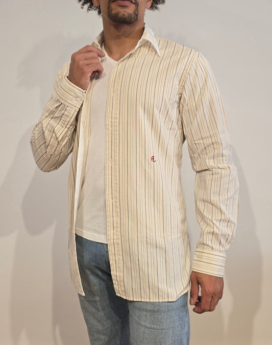 Chemise crème à rayures - M