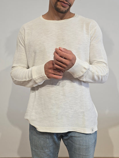 Pull léger en coton blanc - L