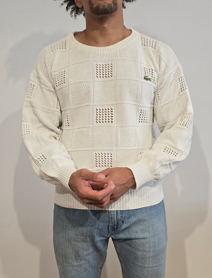 Pull Made in France vintage blanc des années 80' - S