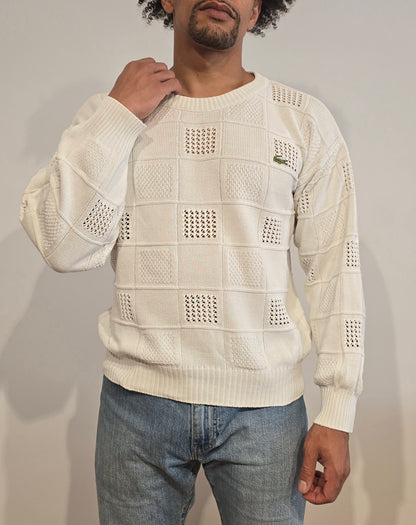 Pull Made in France vintage blanc des années 80' - S