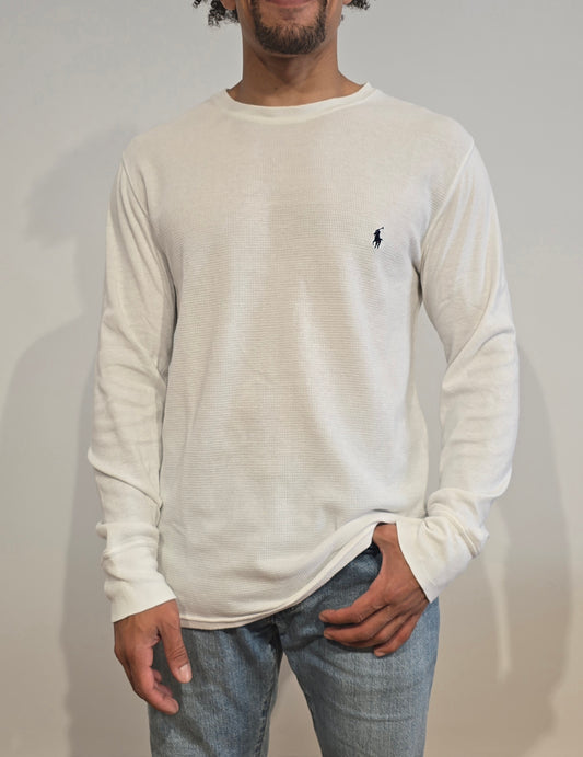 Pull léger en coton blanc - M