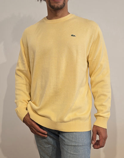 Pull uni en coton jaune - M/L