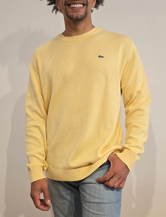 Pull uni en coton jaune - M/L