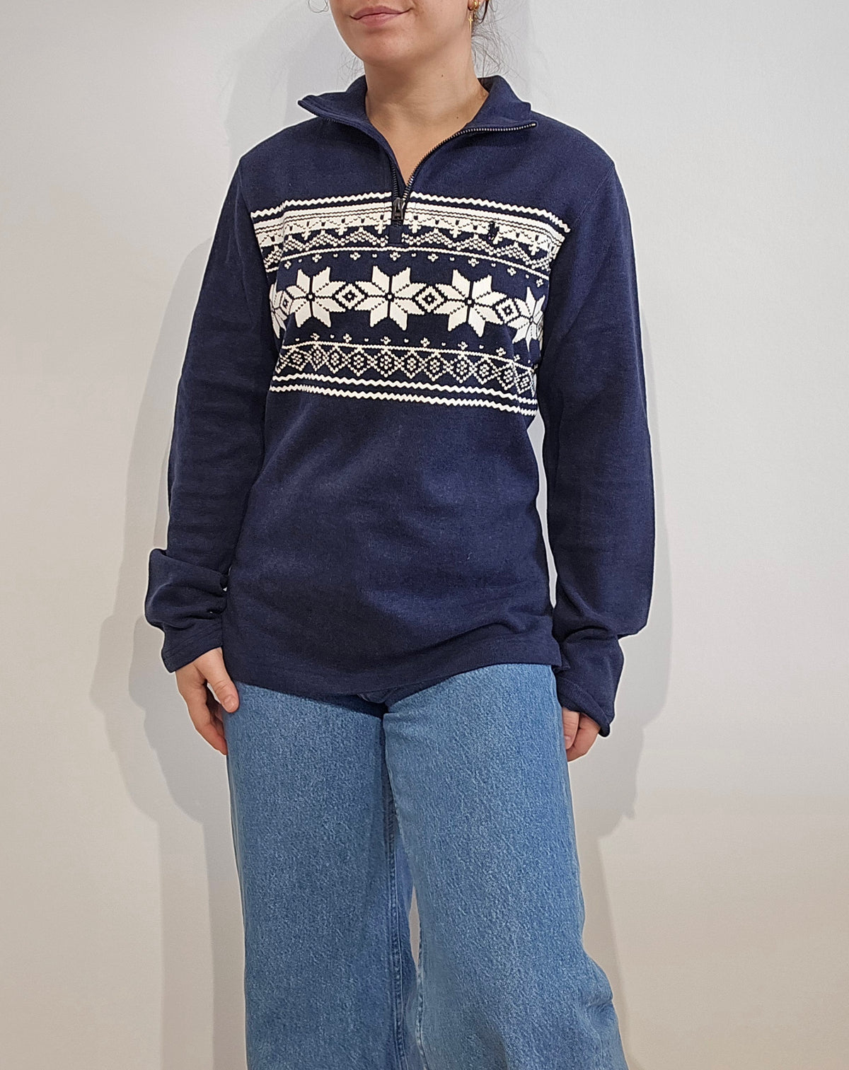 🏷 NEUF : Pull camionneur flocons imprimés collection Noël - XS/S