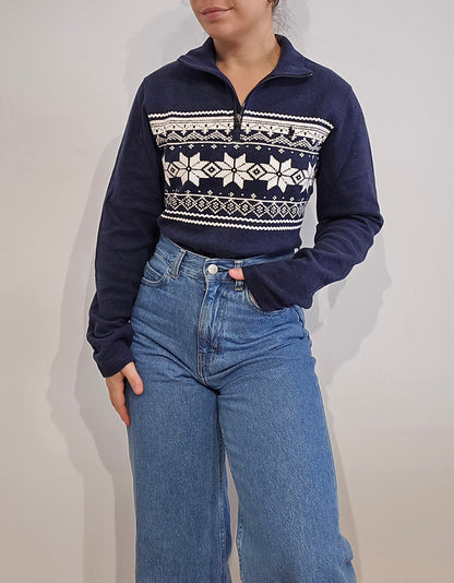 🏷 NEUF : Pull camionneur flocons imprimés collection Noël - XS/S