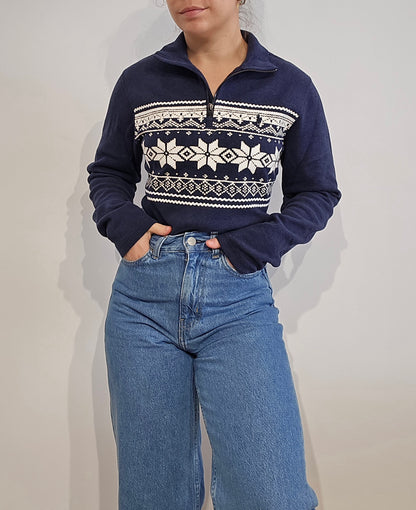 🏷 NEUF : Pull camionneur flocons imprimés collection Noël - XS/S
