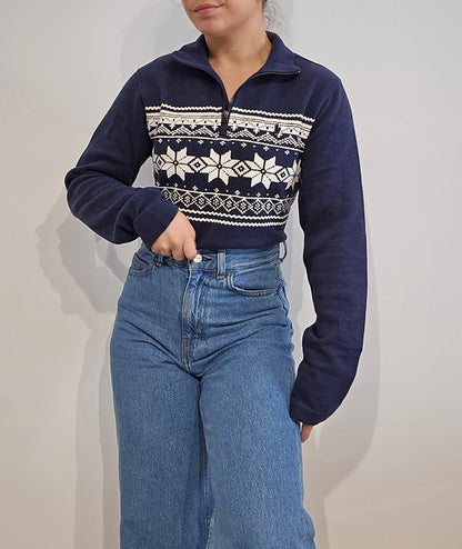 🏷 NEUF : Pull camionneur flocons imprimés collection Noël - XS/S
