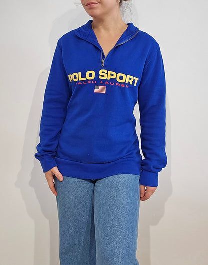 Pull camionneur bleu électrique polo sport - XS/S