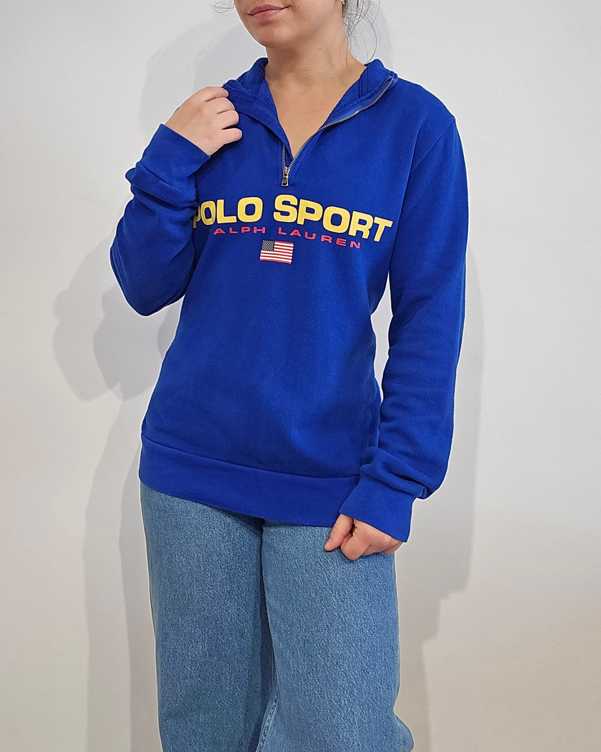 Pull camionneur bleu électrique polo sport - XS/S