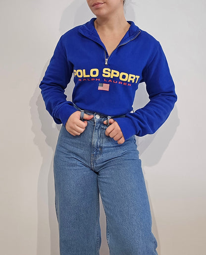 Pull camionneur bleu électrique polo sport - XS/S