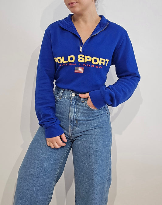 Pull camionneur bleu électrique polo sport - XS/S