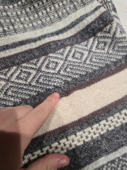 Pull en maille à motifs marron - L