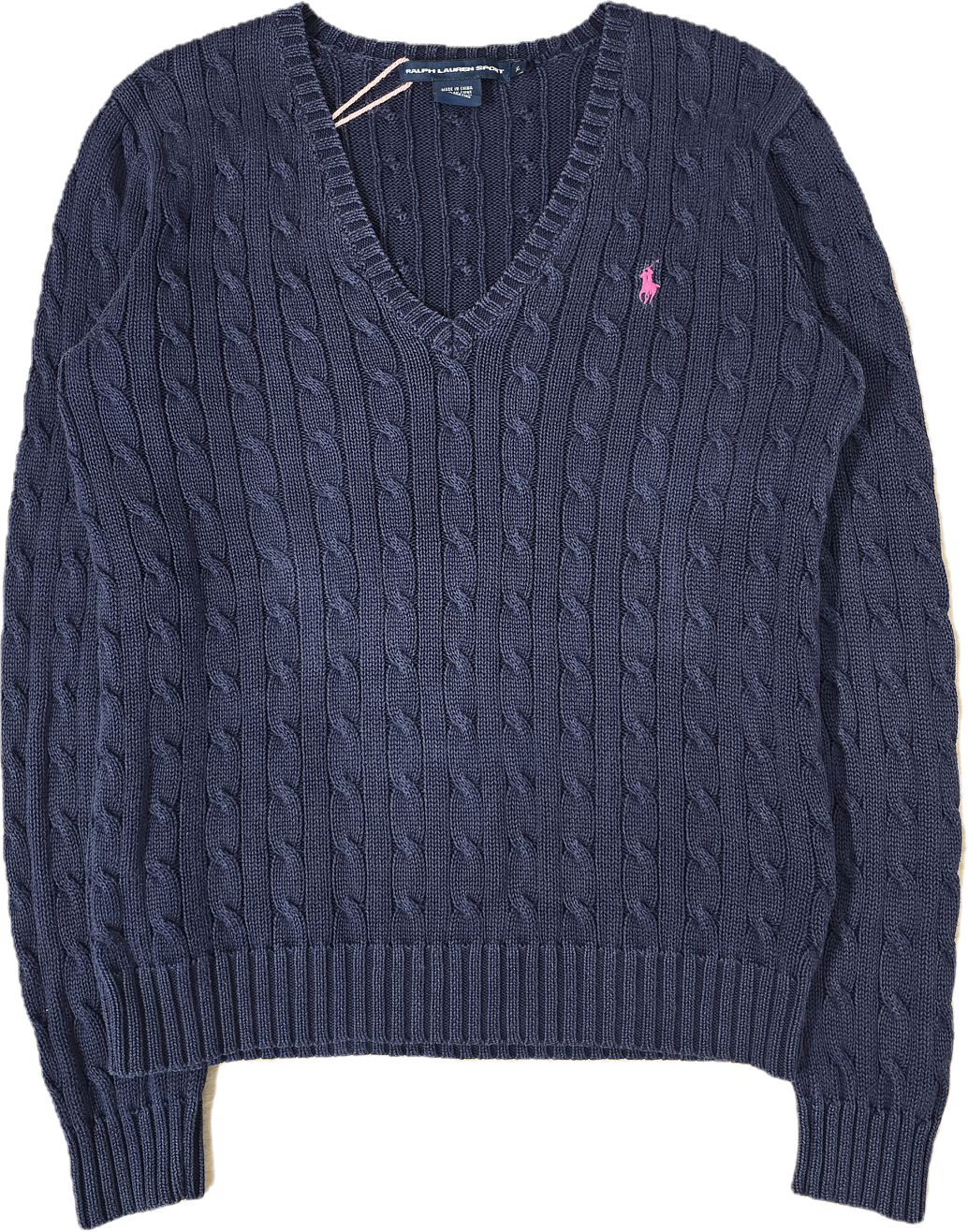 Pull en maille torsadée marine col bateau - L