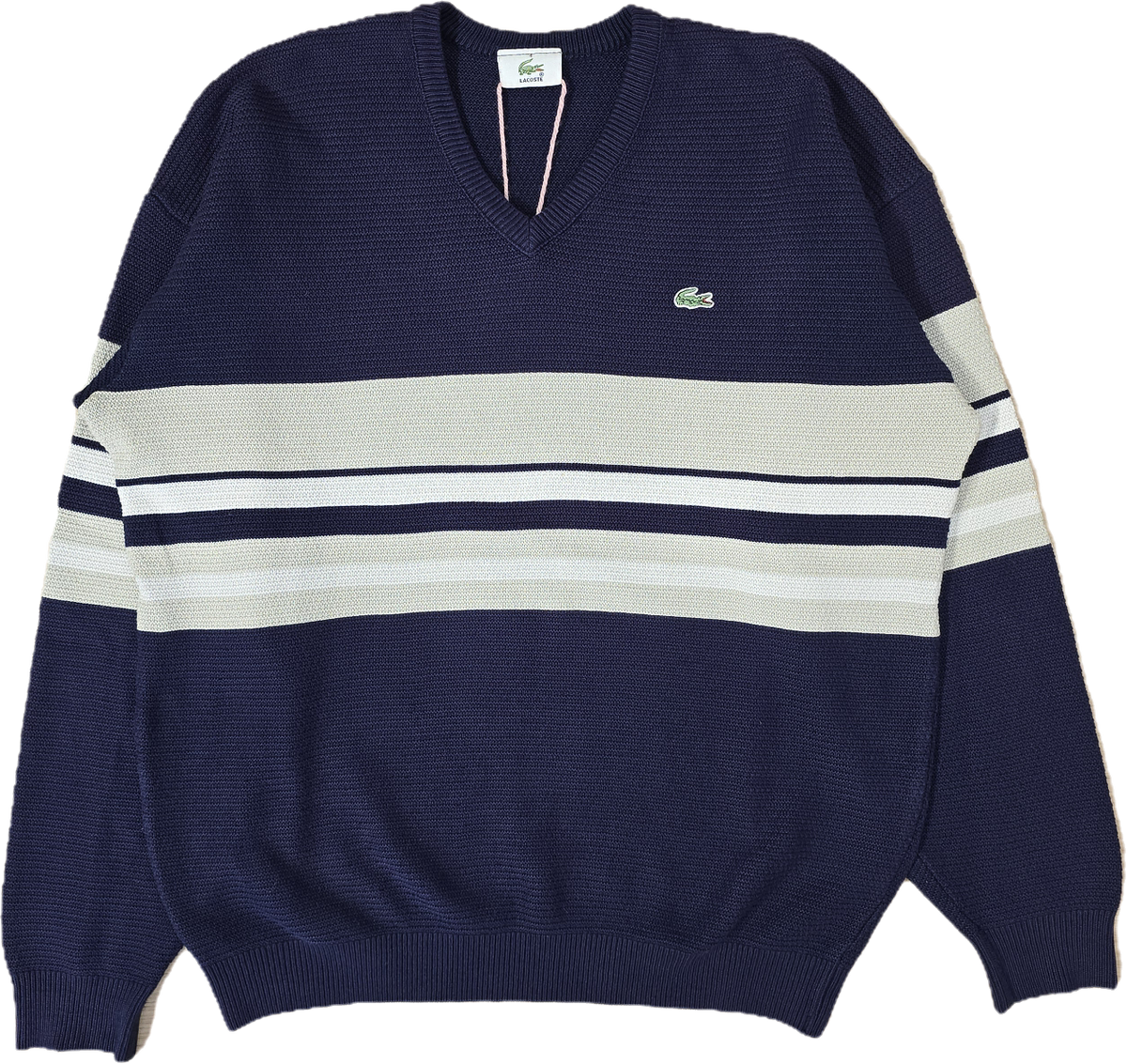 Pull col V en maille piquée - M/L