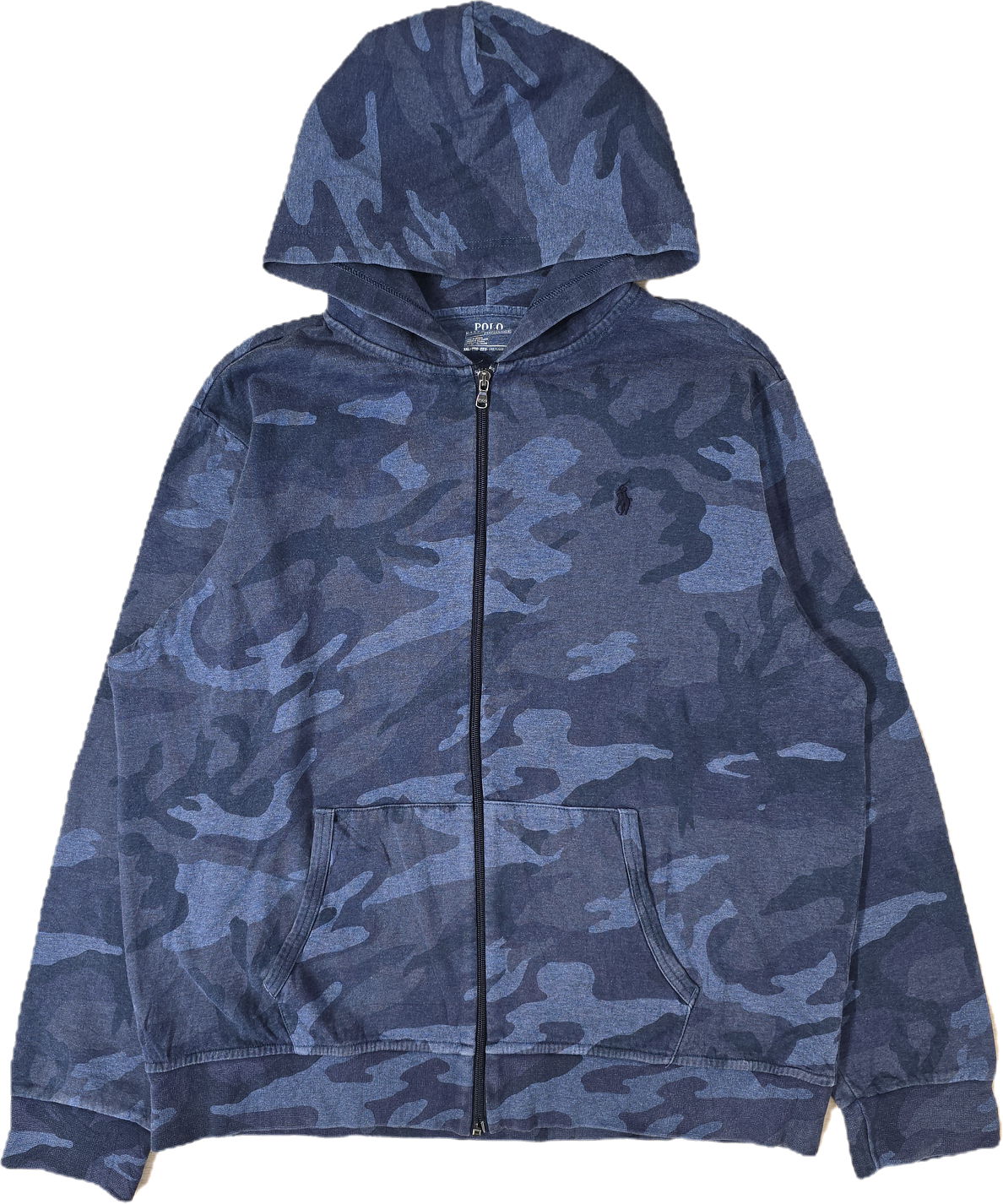 Veste à capuche bleu militaire - XXL