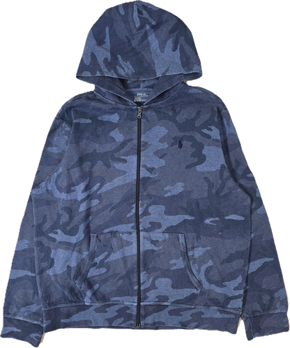 Veste à capuche bleu militaire - XXL