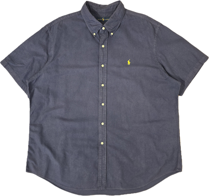 Chemise bleu marine en coton - XXL