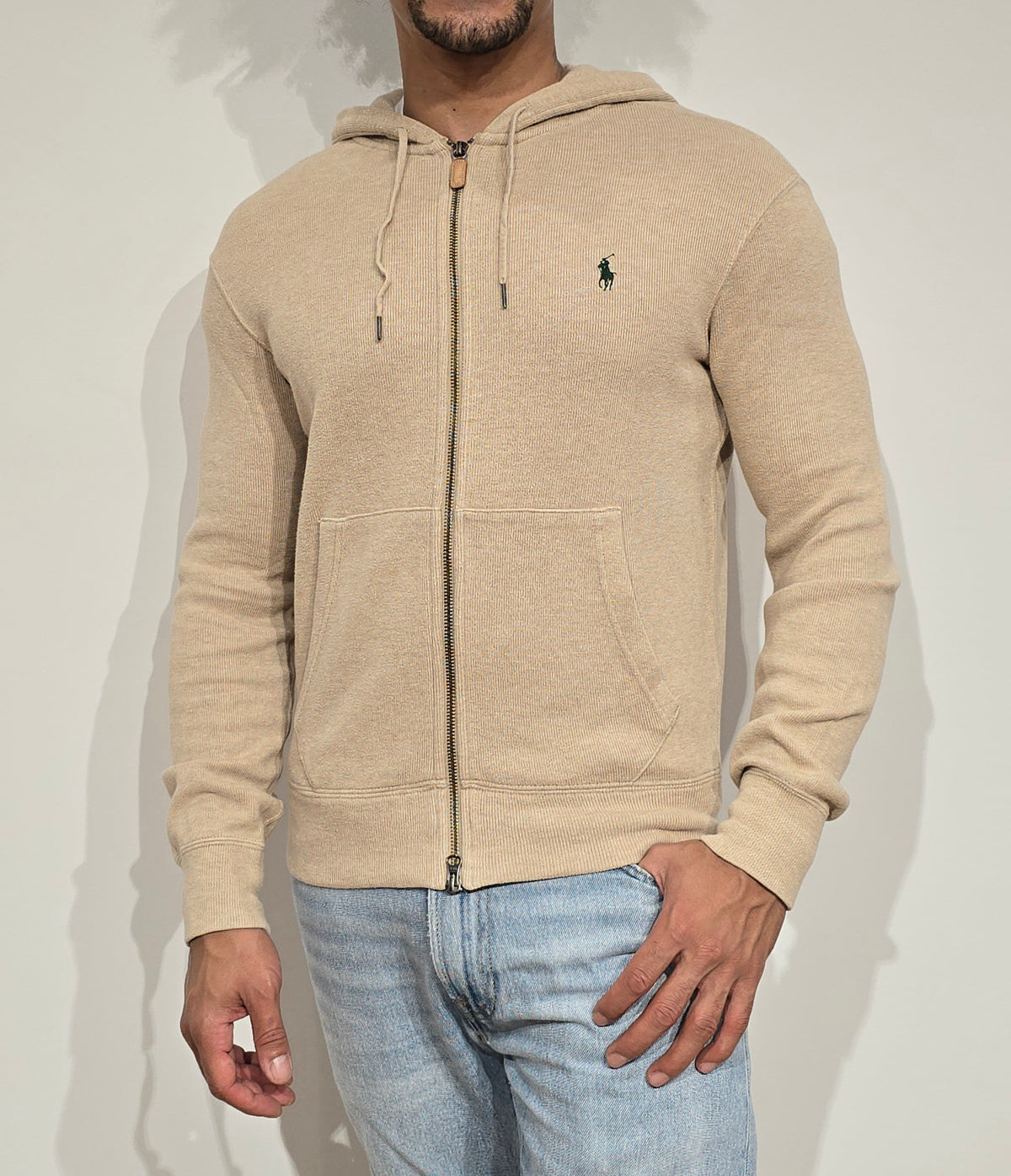 Veste à capuche beige - S