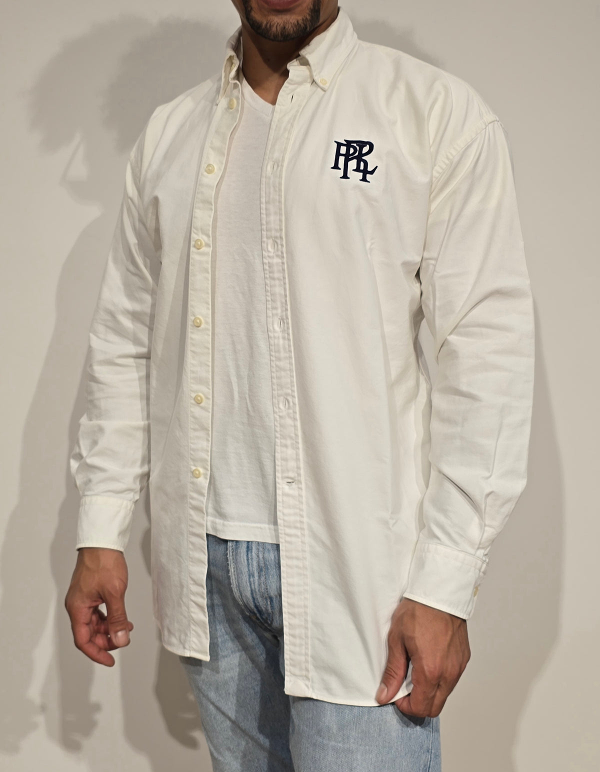Chemise blanche brodé RLR - M