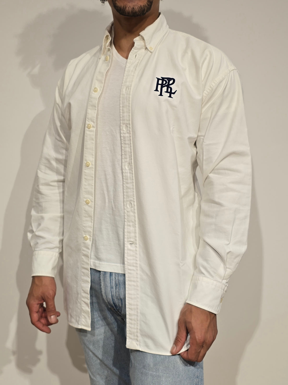 Chemise blanche brodé RLR - M