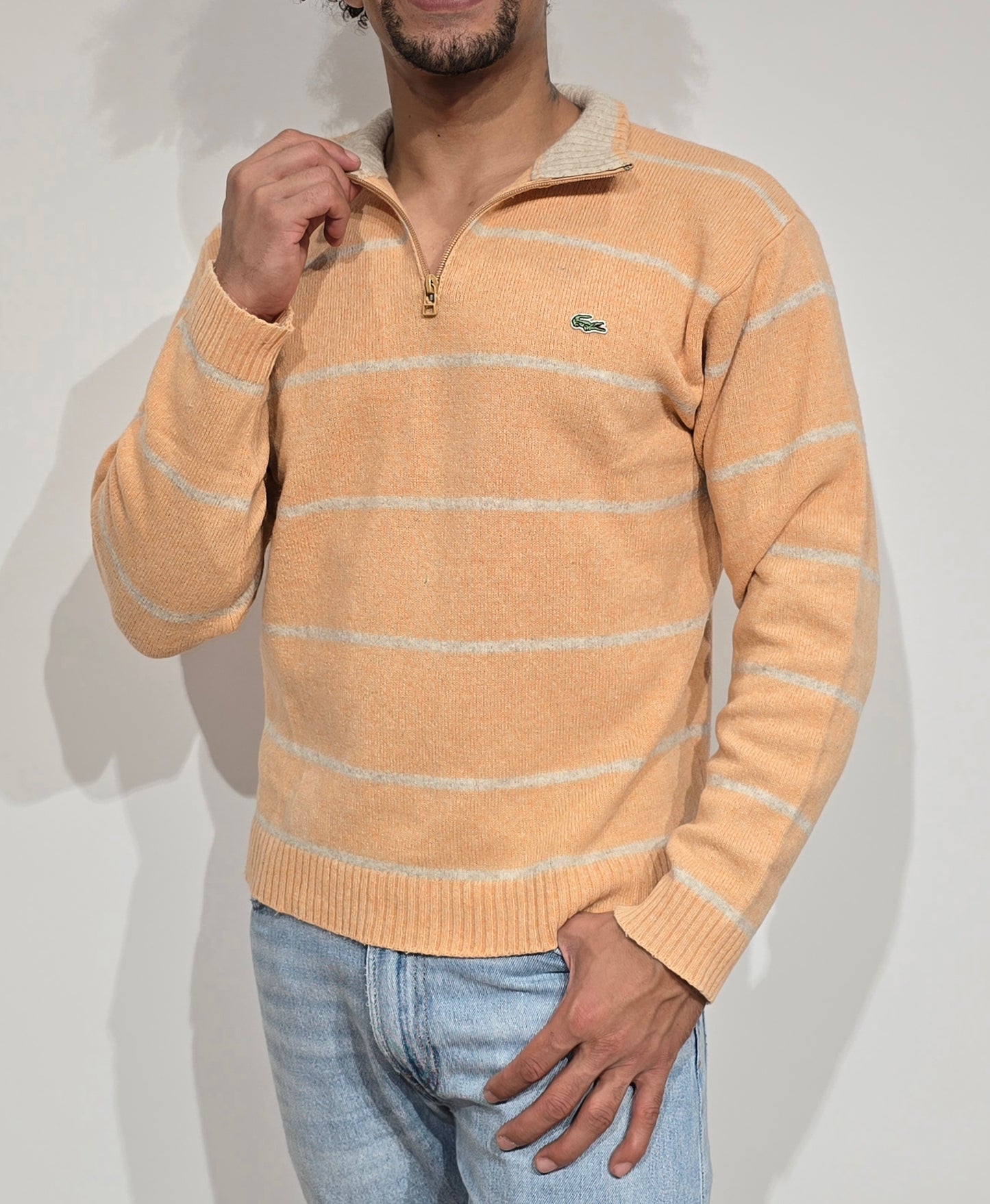 Pull camionneur en laine orange - S