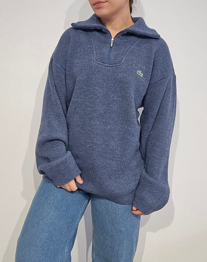 Pull camionneur en laine bleu des années 90'- XL