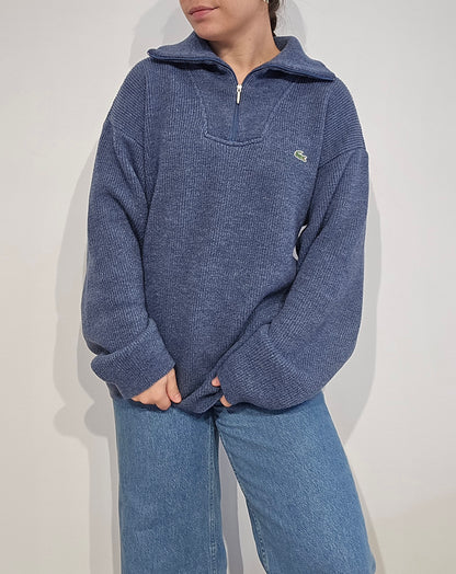 Pull camionneur en laine bleu des années 90'- XL