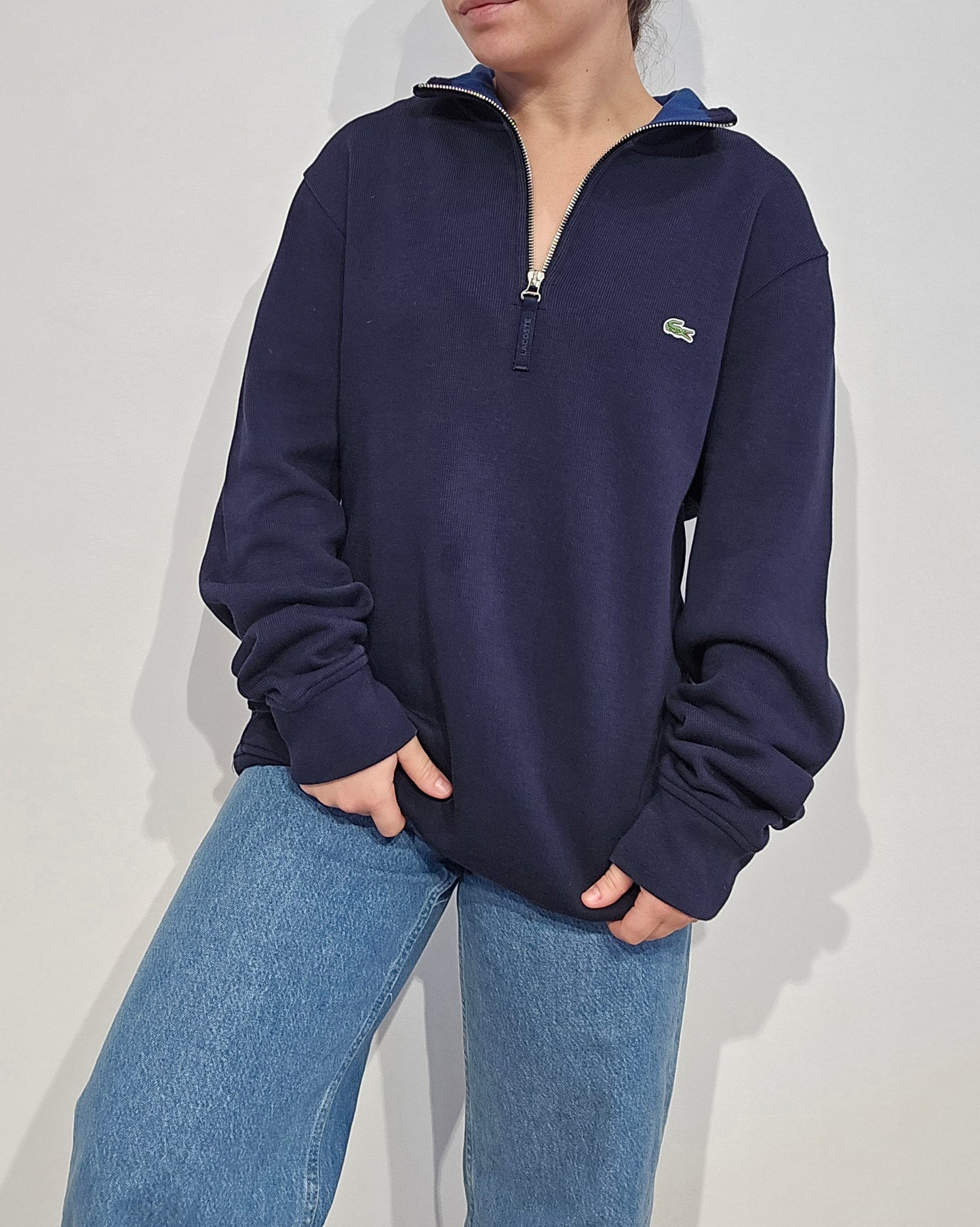 Pull camionneur en coton marine - XL