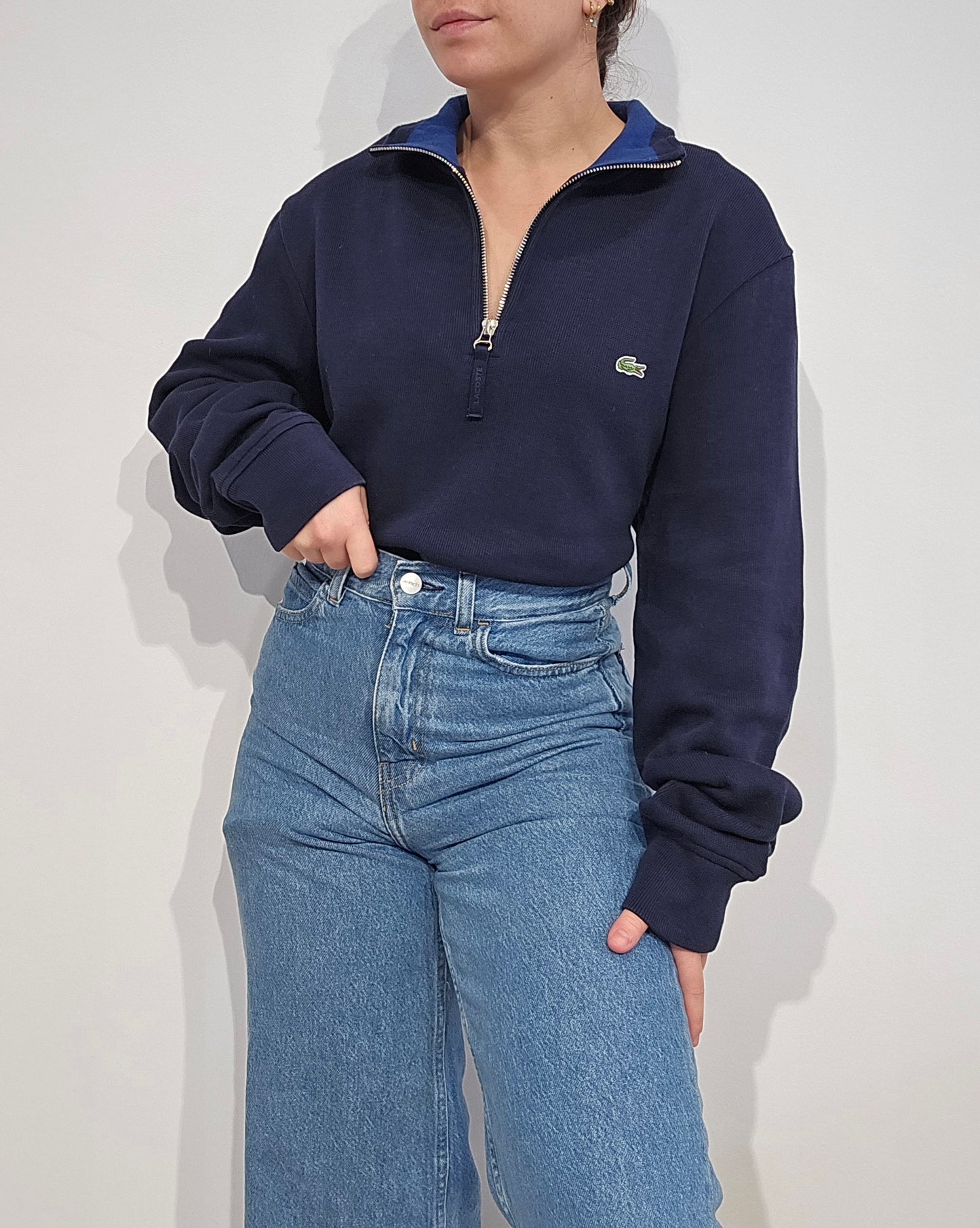 Pull camionneur en coton marine - XL