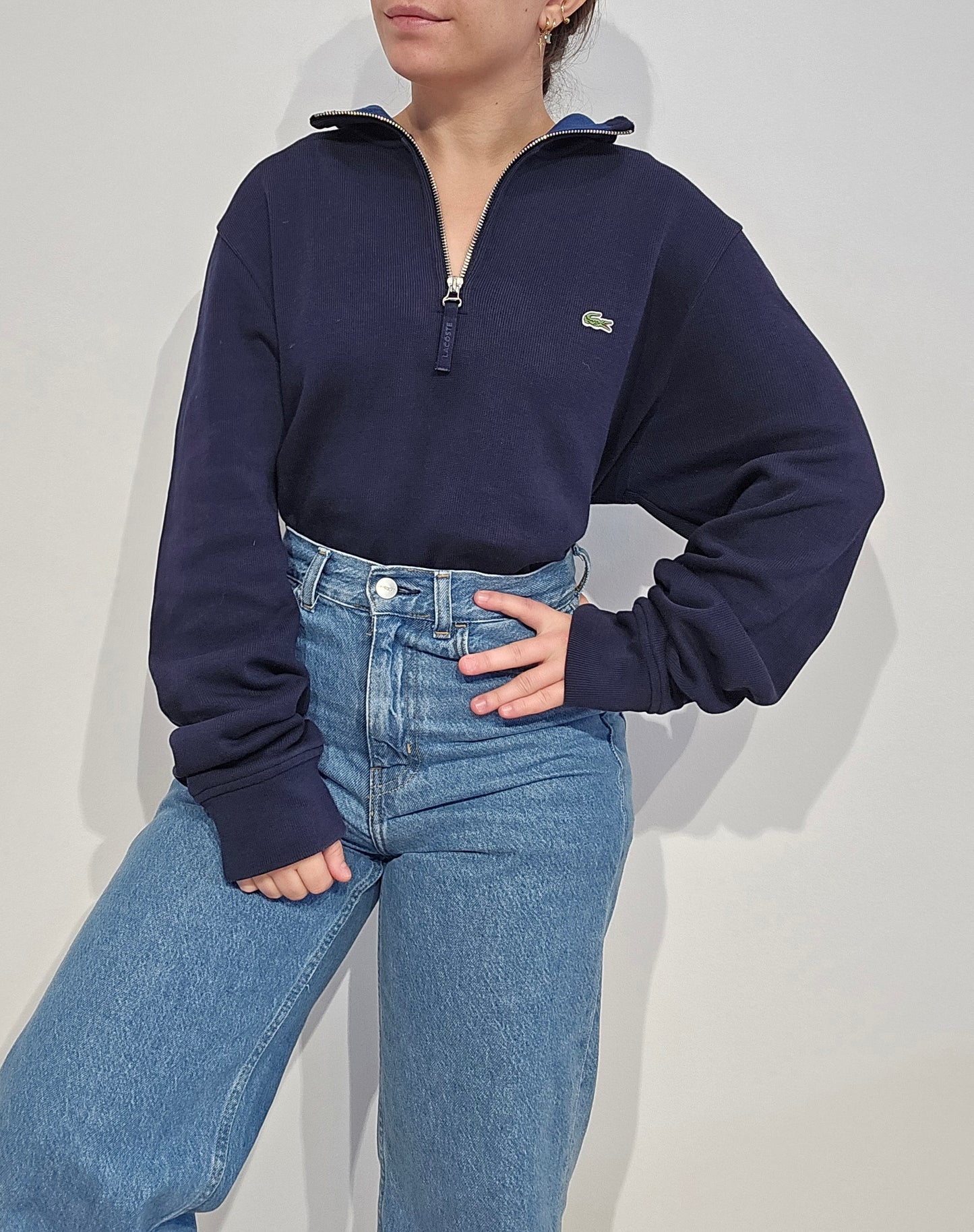 Pull camionneur en coton marine - XL