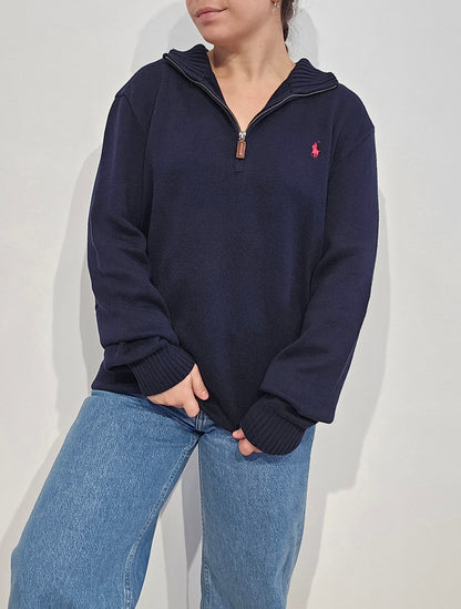 Pull camionneur en maille marine - XL