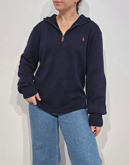 Pull camionneur en maille marine - XL