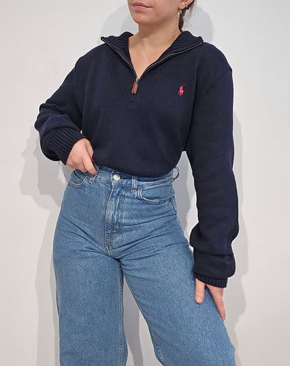 Pull camionneur en maille marine - XL